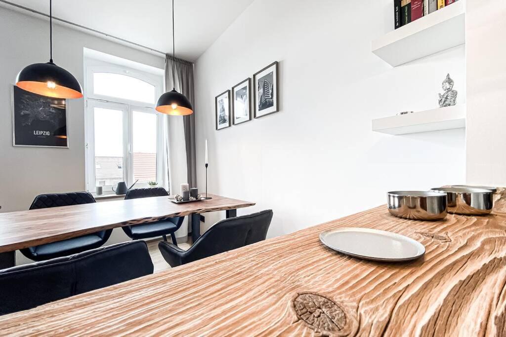 Luxus-Apartment in Leipzig mit Privat-Parkplatz Buitenkant foto